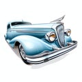 beautiful Classic car hood ornament clipart illustration Royalty Free Stock Photo