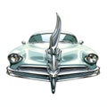beautiful Classic car hood ornament clipart illustration Royalty Free Stock Photo