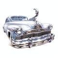 beautiful Classic car hood ornament clipart illustration Royalty Free Stock Photo