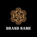 Beautiful classic mandala logo creative concept