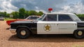 Beautiful classic police car at Leipers Fork in Tennessee - LEIPERS FORK, USA - JUNE 18, 2019