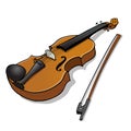 Beautiful classic wooden violin