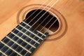 Beautiful classical guitar, closeup view Royalty Free Stock Photo