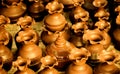 Beautiful clay pots background photo Royalty Free Stock Photo