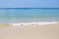 Beautiful clean beach with clear blue sky on tropical island in South of Thailand Royalty Free Stock Photo