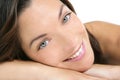 Beautiful clean cosmetics woman close up portrait