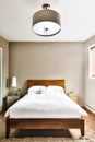 Beautiful Clean and Modern Bedroom Royalty Free Stock Photo