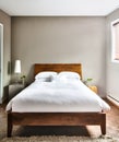 Beautiful Clean and Modern Bedroom Royalty Free Stock Photo