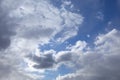 Beautiful clear blue sky with clouds, empty background with sky cloudscape