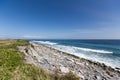 Beautiful clear blue sky and ocean at Taiwan coastline Royalty Free Stock Photo