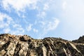 Beautiful clear blue sky over the mountain backgrounds Royalty Free Stock Photo