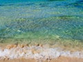 Beautiful clear blue water and clean sandy beach - small wave