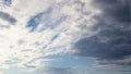 Beautiful clear crisp cloudscape with large, building clouds.