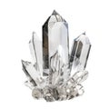 Beautiful clear crystal 3d rendering front view
