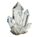 Beautiful clear crystal 3d rendering side view