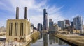 Beautiful Clear Day Aerial View Chicago Illinois Skyline Royalty Free Stock Photo