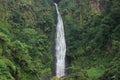 Beautiful clear river and waterfall flow in tropical forest