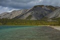 Beautiful clear waters at Muncho Lake, northern British Columbia