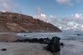 Beautiful cliffs on Lanzarote during sunrise Royalty Free Stock Photo