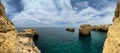 Beautiful cliffs in Olhos de Agua in Portugal