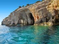 Beautiful cliffs by the sea - Blue Caves Royalty Free Stock Photo