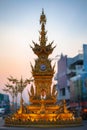 The beautiful clock tower in Chiang Rai square