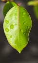 Close-up of the leaf of pyrus communis