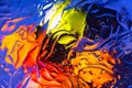 Red, orange, blue, yellow colorful abstract design, texture. Beautiful backgrounds.