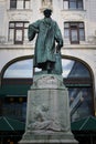 Beautiful closeup of the statue of Johannes Gutenberg in Vienna