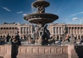 Beautiful closeup view of the Fountain of River Commerce and Navigation Royalty Free Stock Photo