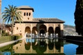 Beautiful closeup view of the Partal Palace inside the Alhambra fortress complex, Spain