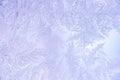 Beautiful Closeup Winter Colorful Background With Icy Frost Patterns