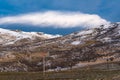 Beautiful cloud over a mountain range Royalty Free Stock Photo