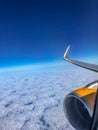 The Beautiful cloud sky view from aeroplane window Royalty Free Stock Photo