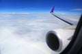 The Beautiful cloud sky view from aeroplane window Royalty Free Stock Photo