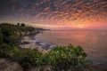 Sunset at Jimbaran Beach, Badung Bali indonesia Royalty Free Stock Photo