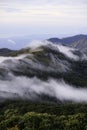 Beautiful cloud view from Mount Ramelau during morning hiking Royalty Free Stock Photo