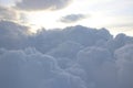 Beautiful cloud, view from the window of an airplane Royalty Free Stock Photo