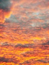 Beautiful cloudly sunset with bright saturated colors Royalty Free Stock Photo