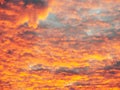 Beautiful cloudly sunset with bright saturated colors Royalty Free Stock Photo