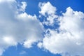 Heavenly Canvases: Blue Sky and White Fluffy Cumulus Clouds - Nature\'s Weather Tapestry