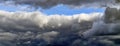 Beautiful clouds and blue sky panorama in high resolution Royalty Free Stock Photo