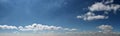 Beautiful clouds and blue sky panorama in high resolution Royalty Free Stock Photo