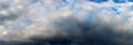 Beautiful clouds and blue sky panorama in high resolution Royalty Free Stock Photo