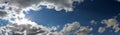 Beautiful clouds and blue sky panorama in high resolution Royalty Free Stock Photo