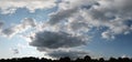 Beautiful clouds and blue sky panorama in high resolution Royalty Free Stock Photo