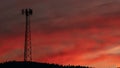 Beautiful Clouds in this Cell Tower Sunrise Landscape.