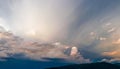 beautiful clouds formation on eastern part go the sky after sunset in Yarra Valley, Victoria, Australia Royalty Free Stock Photo