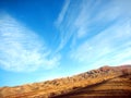 Beautiful clouds on Kyzyl Tuu village Royalty Free Stock Photo