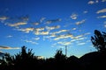 Beautiful clouds on Kyzyl Tuu village Royalty Free Stock Photo